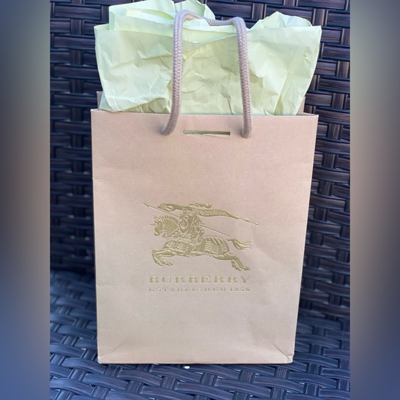 BURBERRY Gift Bag, Small/Med with Gold🐎 Prorsum Embossing on Both Sides🔥9”x7.5 - Picture 8 of 9